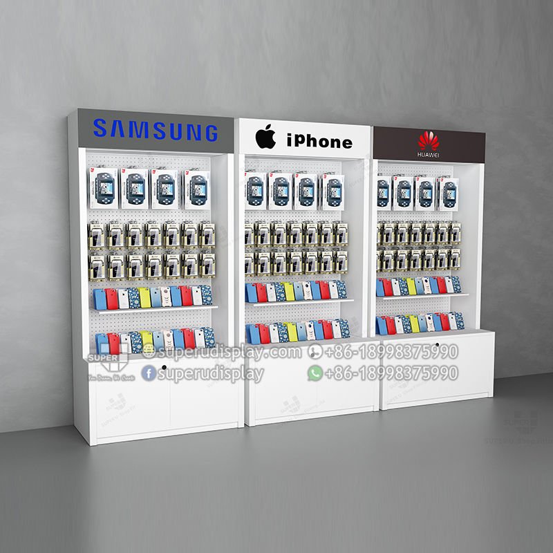 Custom Pegboard Display with Hooks Wall Phone Case Display Rack for