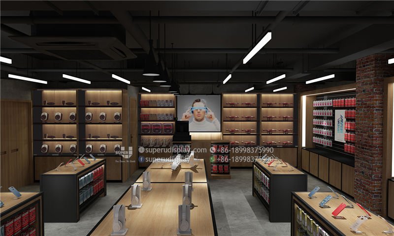 Custom Wall Mobile Cell Phone Display Cabinet for Phone Accessories for