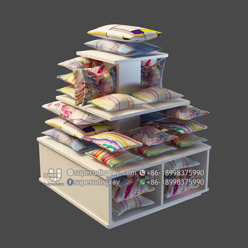 Custom POS Cushion Pillow Rack Gondola Showcase for Retail Shop, Store