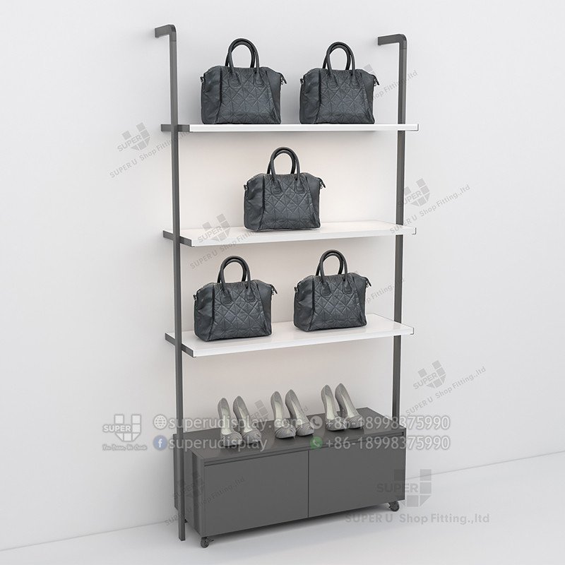 Custom Fashion Wall Mounted Modular Metal Retail Purse Display Rack