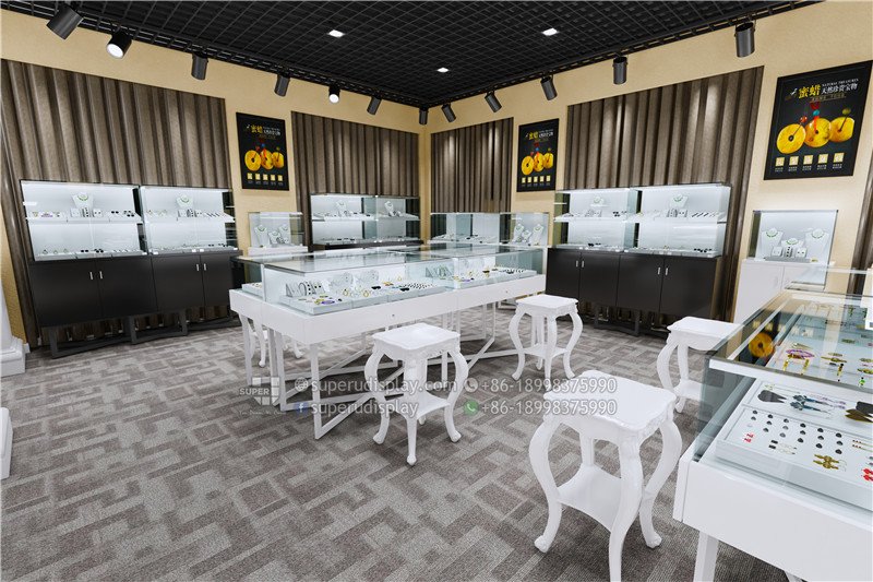 Magic Gold Vintage Wooden Jewelry Store Display Furniture ...