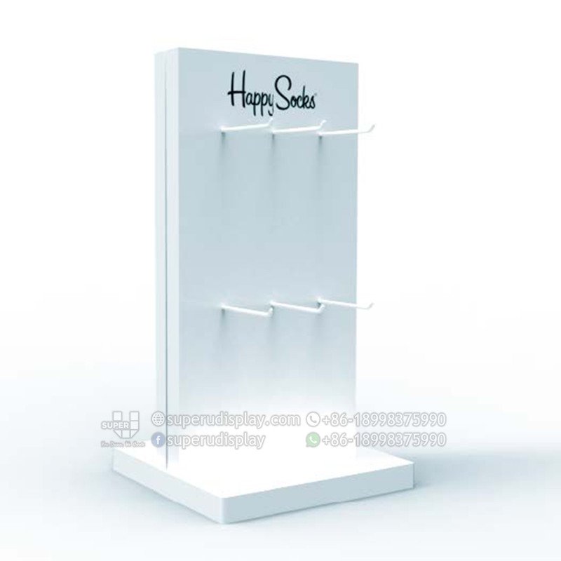 Custom Countertop Steel Two Side Retail Socks Displays For Retail