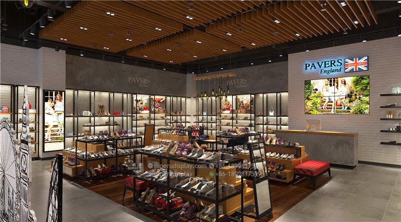 Pavers England 3D Rendering Shoes Showroom Interior Design