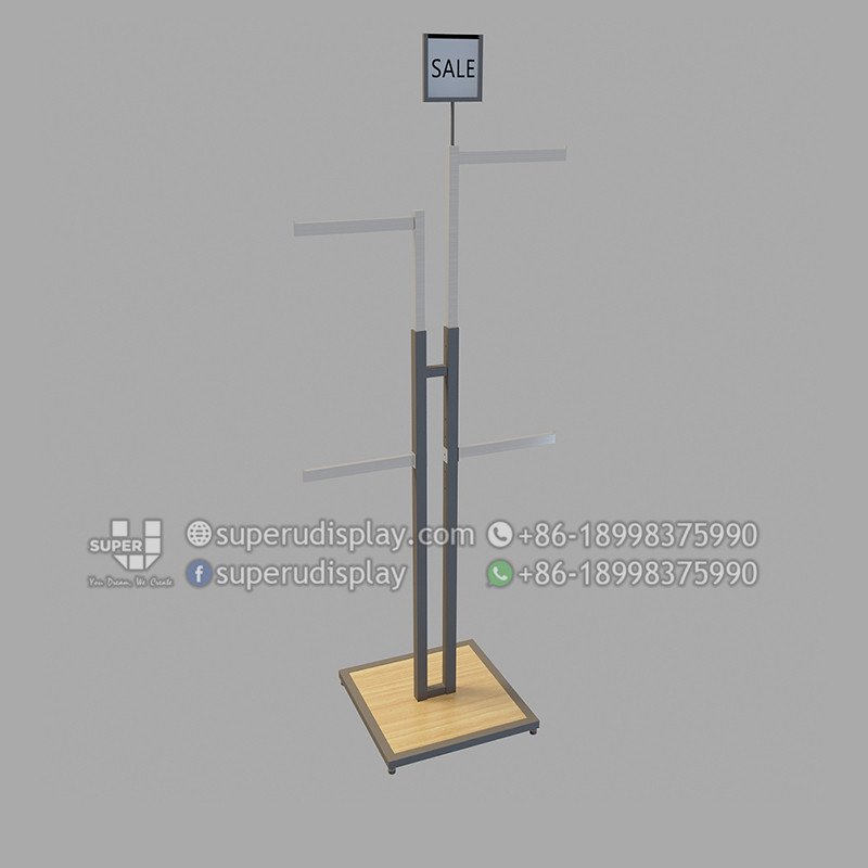 Custom Adjustable 2 Way Free Standing Display Rack for Retail Shop, Store Display Design