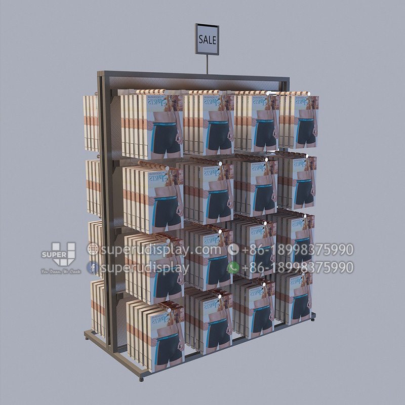 Custom Floor Standing Gondola Retail Display Shelves for Men's