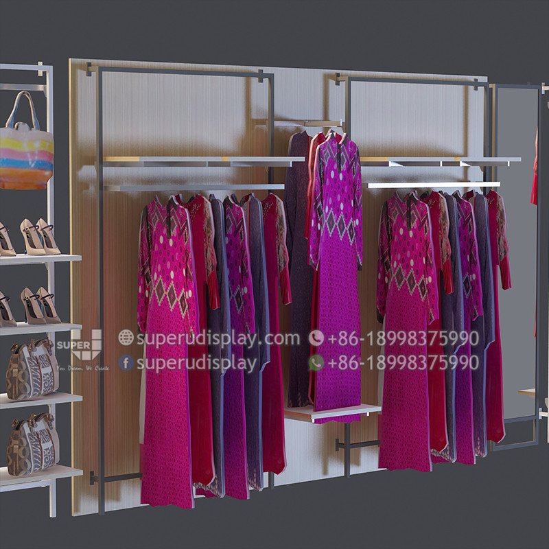 Custom Retail Wall Display Stand Rack for Ladies Clothing for Retail