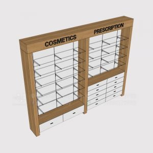 Glass Wall Stand Pharmacy Shelving