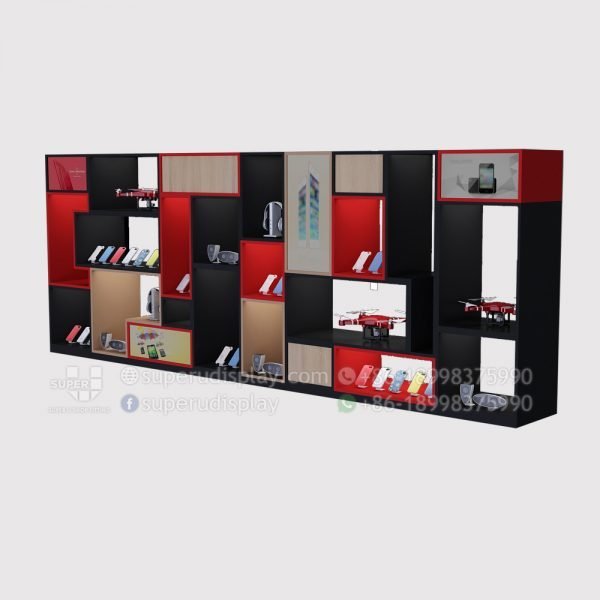 Blocks Mobile Phone Display Showcase for Electronics Store Window Display