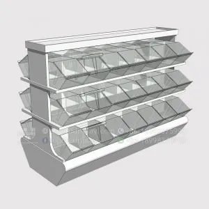 Candy Store Display Case with Storage & Trays