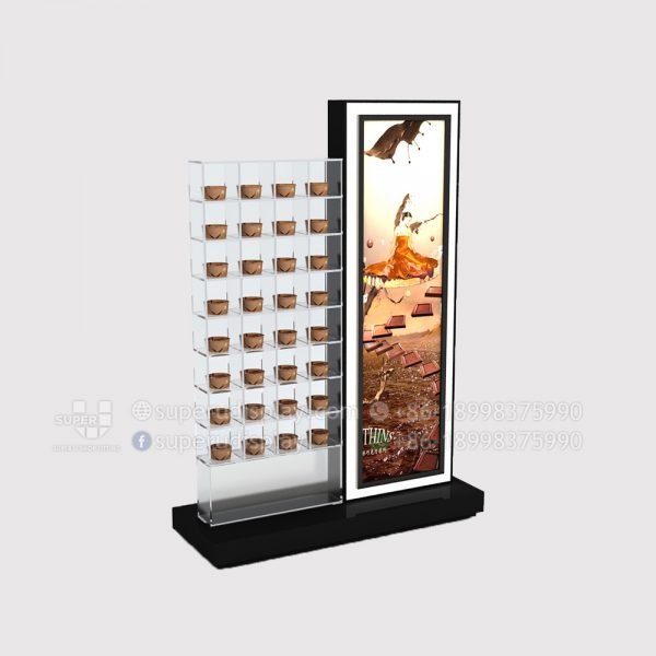 Floor Stand Chocolate Display Showcase Gondola