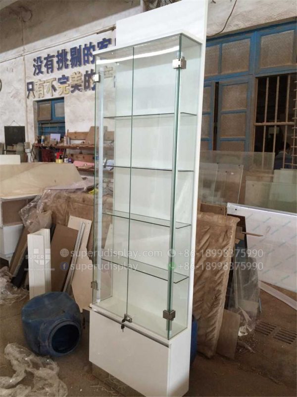 Floor Stand Glass Mobile Phone Display Showcase with Security Locks - Image 2
