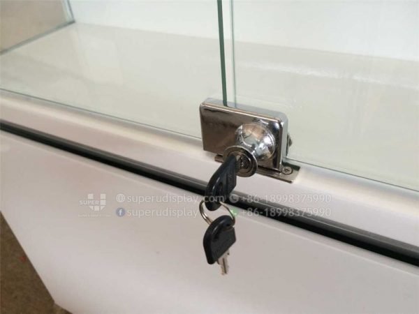 Floor Stand Glass Mobile Phone Display Showcase with Security Locks - Image 4