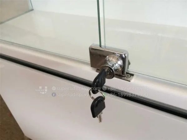 Floor Stand Glass Mobile Phone Display Showcase with Security Locks - Image 4