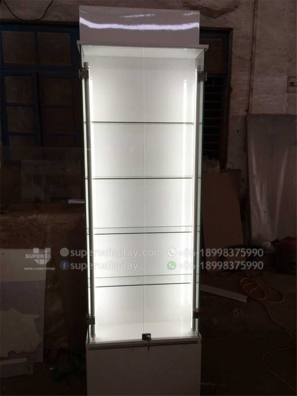 Floor Stand Glass Mobile Phone Display Showcase with Security Locks - Image 5