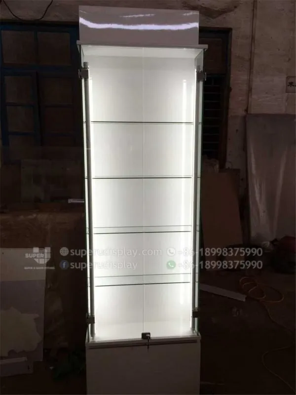 Floor Stand Glass Mobile Phone Display Showcase with Security Locks - Image 5
