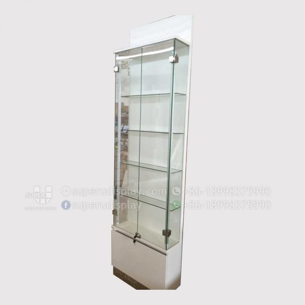 Floor Stand Glass Mobile Phone Display Showcase with Security Locks
