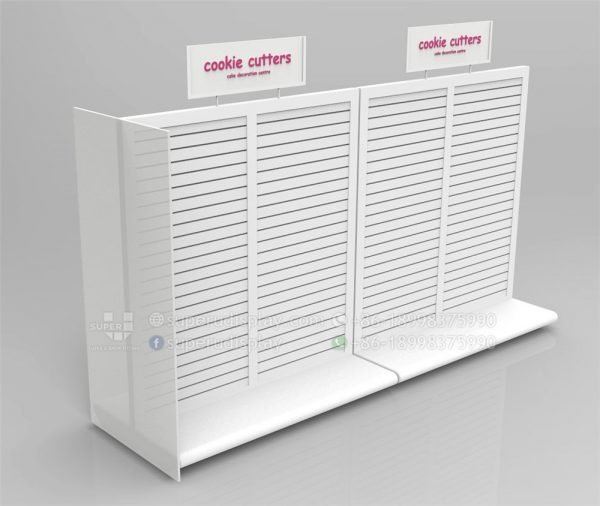 Floor Stand MDF Slatwall Panel Snack Display Rack Gondola - Image 3