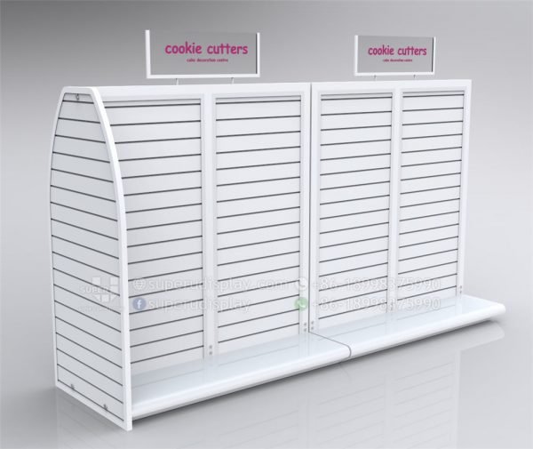 Floor Stand MDF Slatwall Panel Snack Display Rack Gondola - Image 4