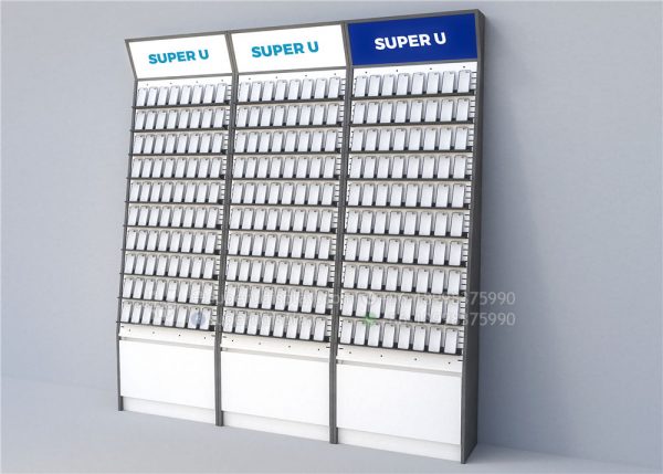 Floor Standing Wall Mobile Phone Accessories Display Stand Shelf with Magnetic Signs - Image 2