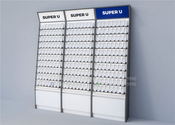 Floor Standing Wall Mount Cell Phone Case Display Rack with Backlit Display - Image 2