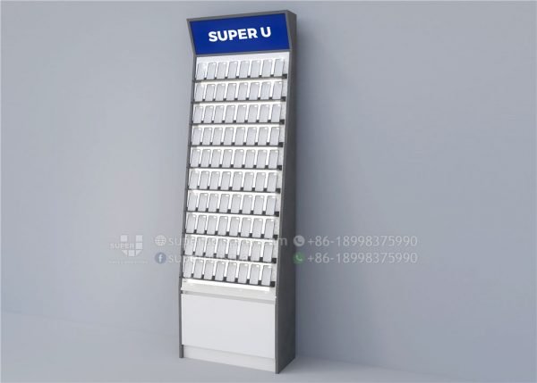 Floor Standing Wall Mount Cell Phone Case Display Rack with Backlit Display - Image 3
