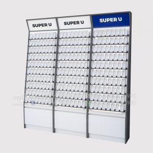 Floor Standing Wall Mount Cell Phone Case Display Rack with Backlit Display