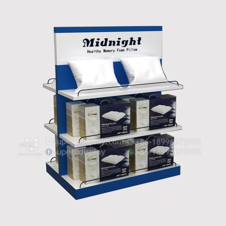 Custom Freestanding POS MDF Pillow Display Rack Manufacturer Supplier