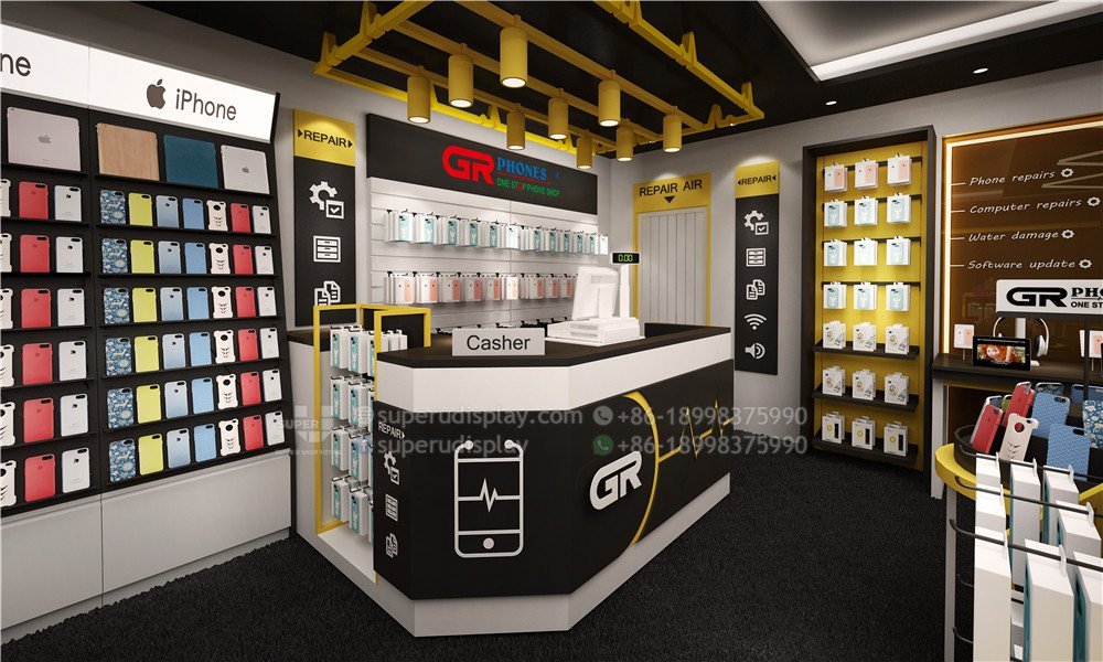 GR Phones Mobile Shop Interior Design