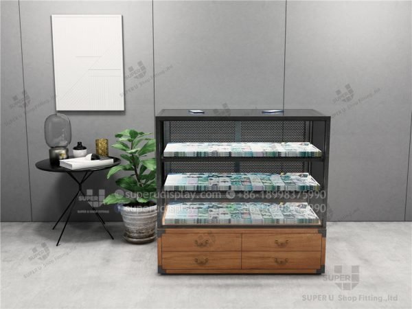 Vintage Metal & Wood Mobile Phone Shop Display Counter - Image 2