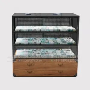 Vintage Metal & Wood Mobile Phone Shop Display Counter