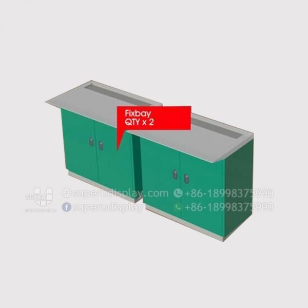 Mobile Phone Shop Table with Fixbay and Storage