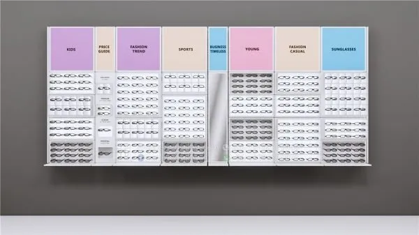 Modular Wall Mounted Sunglasses Display Rack Showcase - Image 3