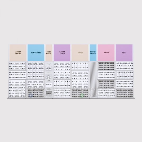 Modular Wall Mounted Sunglasses Display Rack Showcase