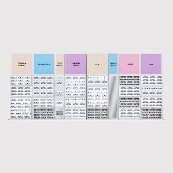 Modular Wall Mounted Sunglasses Display Rack Showcase