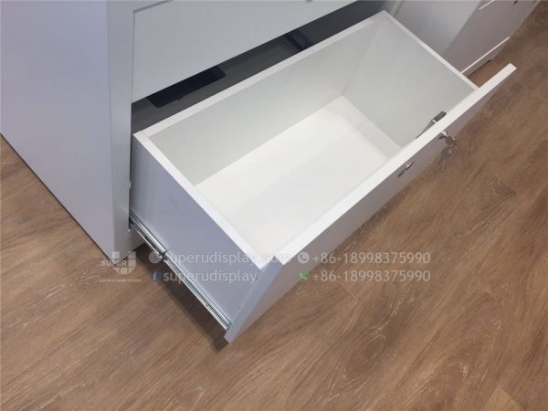 Optical Display Cabinet Counter with Trays and Storage - Image 6
