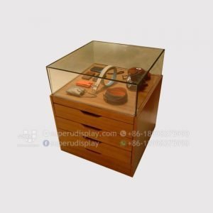 POS Leather Handbag Wallet & Purse Display Cabinet Case with Drawer