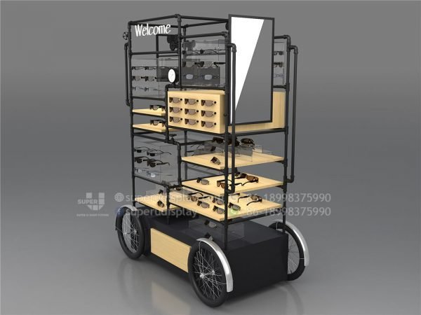 Creative POS Merchandising Mobile Floor Sunglasses Display Stand - Image 3