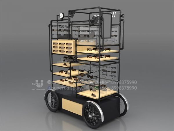 Creative POS Merchandising Mobile Floor Sunglasses Display Stand - Image 4