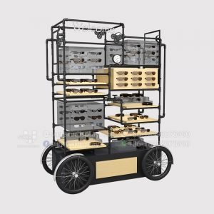 Creative POS Merchandising Mobile Floor Sunglasses Display Stand