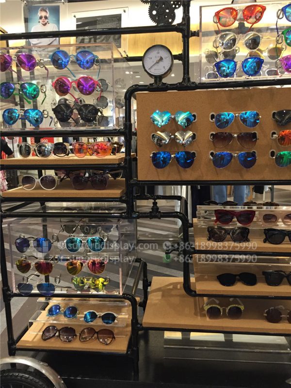 Creative POS Merchandising Mobile Floor Sunglasses Display Stand - Image 7