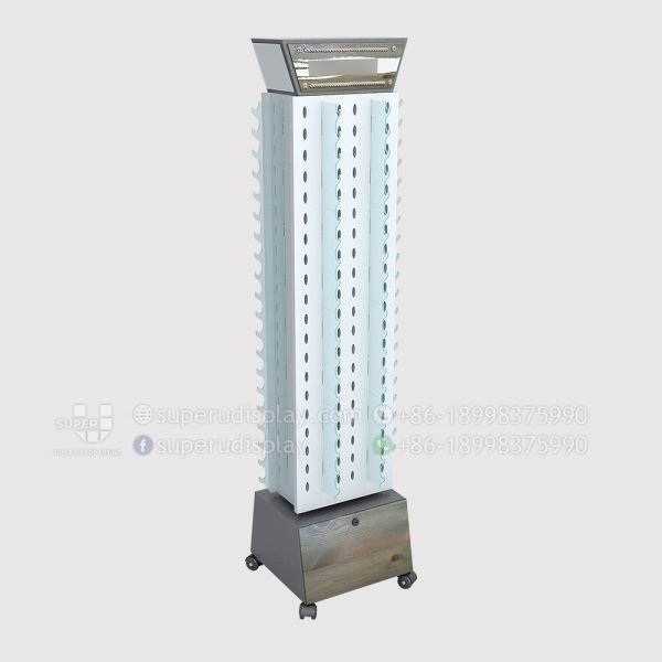 Rotating Floor Sunglasses Display Stand Holder Rack with Mirrors