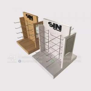 Rotating Optical Sunglasses Counter Display Rack with Mirror