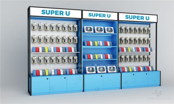 Wall Cell Phone Accessories Display Rack Case with LED Strips - Image 2