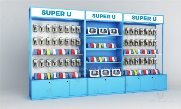 Wall Cell Phone Accessories Display Rack Case with LED Strips - Image 3
