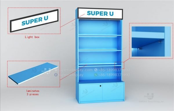 Wall Cell Phone Accessories Display Rack Case with LED Strips - Image 8