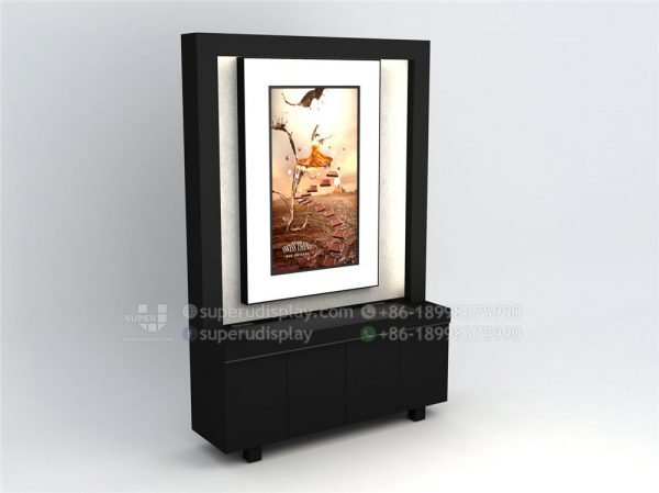 Wall Chocolate Shop Display Case Shelf with Light Box Sign and Storage - Image 4