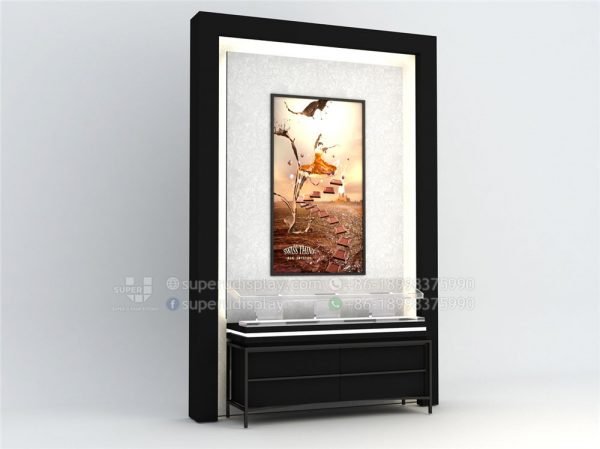 Wall Chocolate Shop Display Case Shelf with Light Box Sign and Storage - Image 5