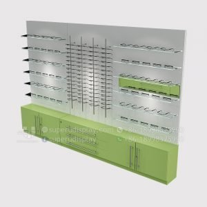 Wall Eyewear Frame Optical Display Rods Rack with Locks