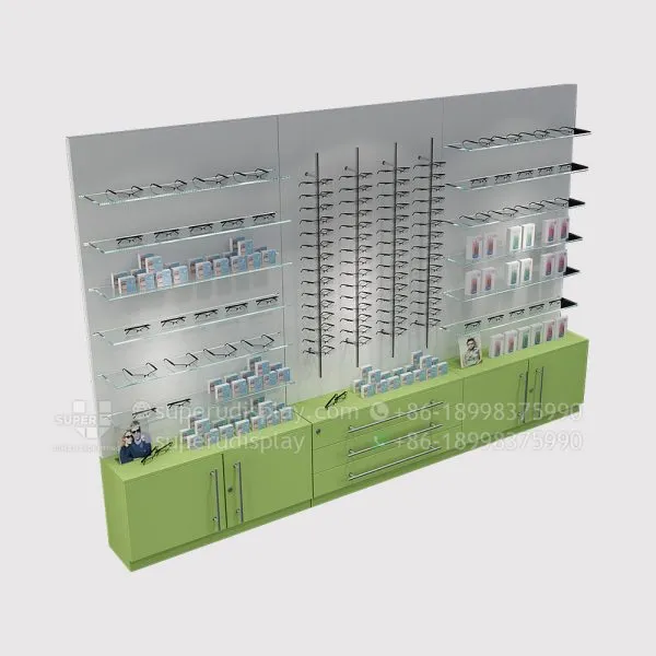 Wall Eyewear Frame Optical Display Rods Rack with Locks - Image 2