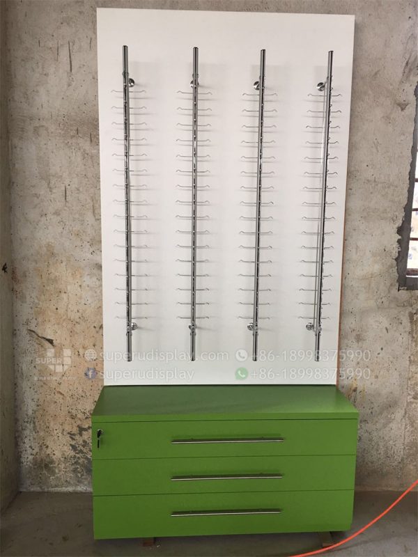Wall Eyewear Frame Optical Display Rods Rack with Locks - Image 3